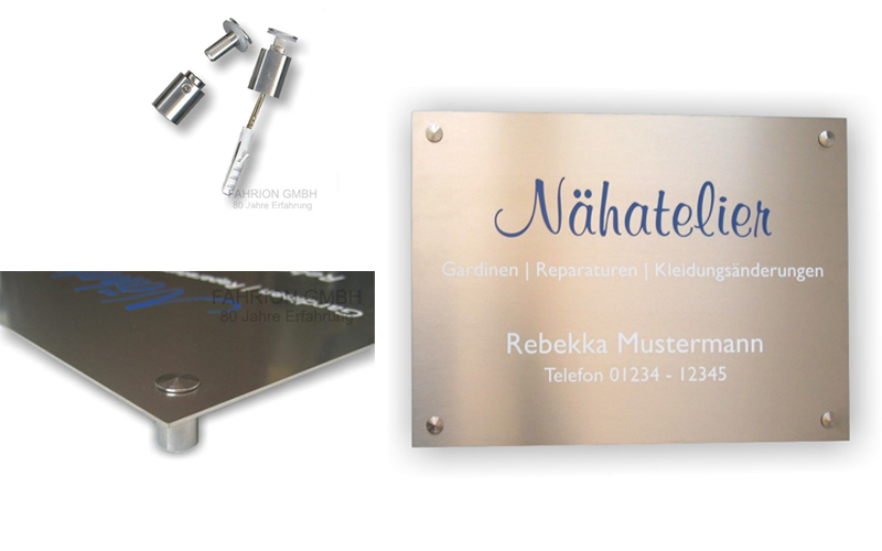 Schilder aus Edelstahl Schilder aus Edelstahl