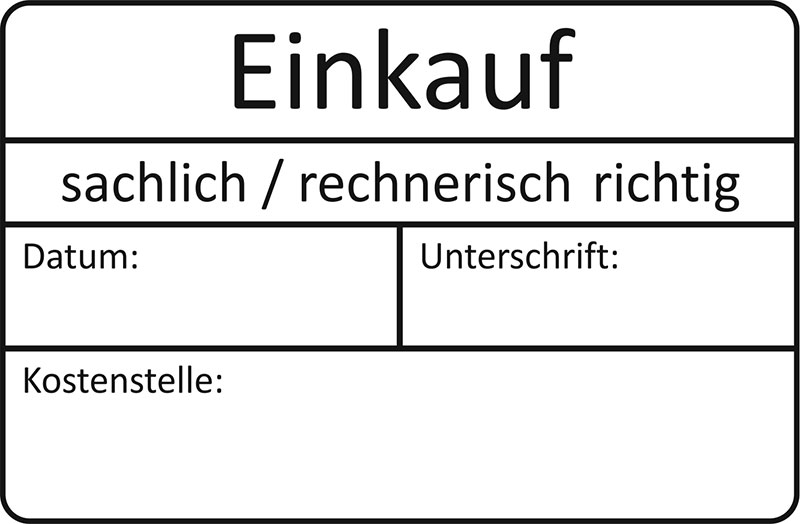 Tabellenstempel Trodat Professional 5274 (alt 5207) mit Lagertext "Einkauf" 